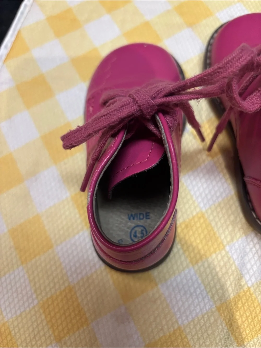 FootMates Hot Pink Lace-Up Kids Dress Shoes